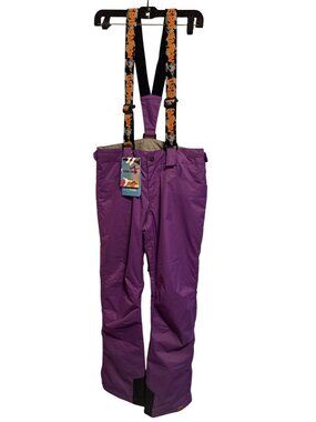 GSOU Snowboard Ski Bib Pants Purple NEW NWT Size Med Womens